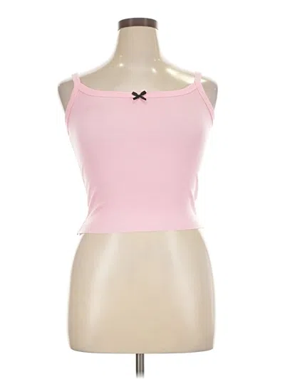 Pre-owned Assorted Brands Tank Top Pink Strapless Neckline Tops