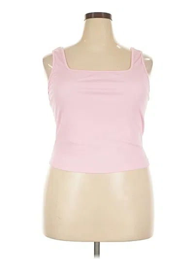 Pre-owned Assorted Brands Tank Top Pink Strapless Neckline Tops