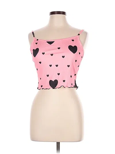 Pre-owned Assorted Brands Tank Top Pink Sweetheart Neckline Tops