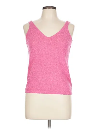 Pre-owned Assorted Brands Tank Top Pink V-neck Tops