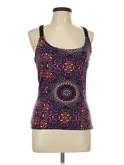 Pre-owned Assorted Brands Tank Top Purple Halter Neckline Tops