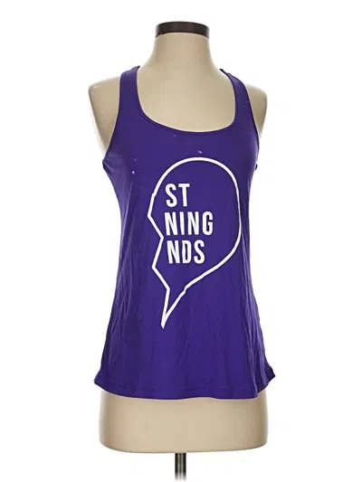 Pre-owned Assorted Brands Tank Top Purple Halter Neckline Tops