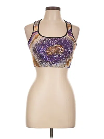 Pre-owned Assorted Brands Tank Top Purple Halter Neckline Tops