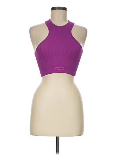 Pre-owned Assorted Brands Tank Top Purple Halter Neckline Tops