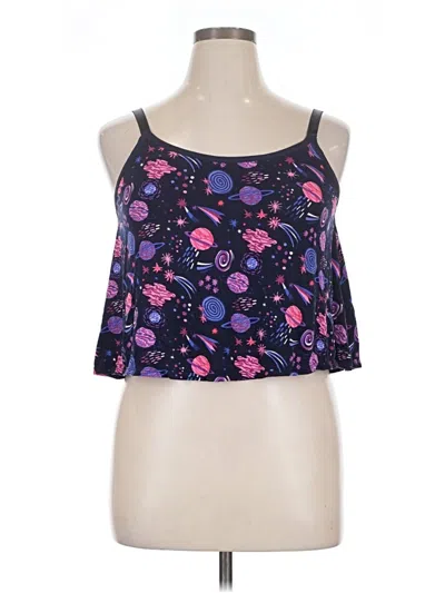 Pre-owned Assorted Brands Tank Top Purple Strapless Neckline Tops