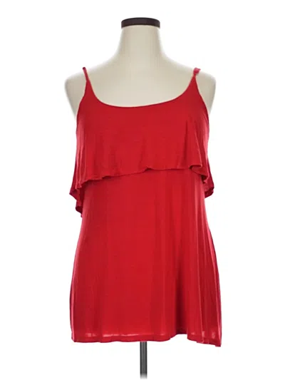 Pre-owned Assorted Brands Tank Top Red Cold Shoulder Neckline Tops