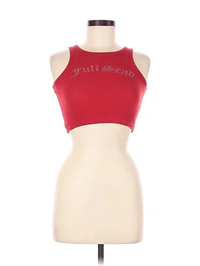 Pre-owned Assorted Brands Tank Top Red Halter Neckline Tops