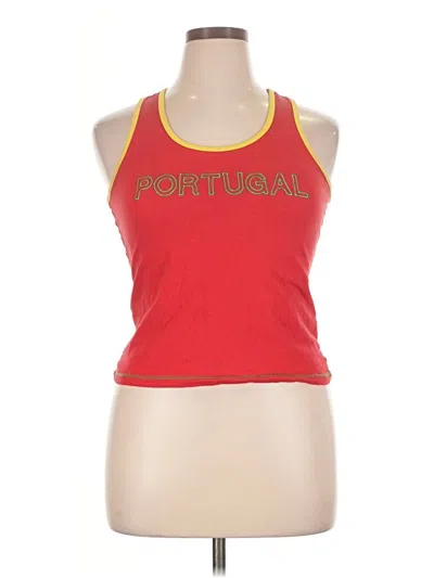 Pre-owned Assorted Brands Tank Top Red Halter Neckline Tops