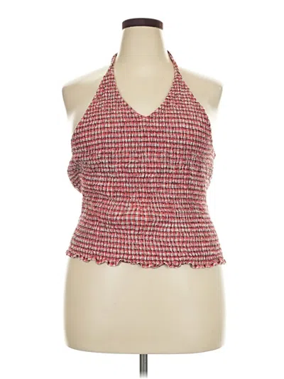 Pre-owned Assorted Brands Tank Top Red Halter Neckline Tops