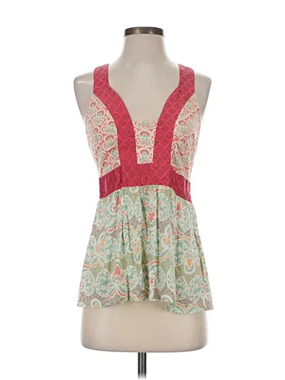 Pre-owned Assorted Brands Tank Top Red Plunge Neckline Tops