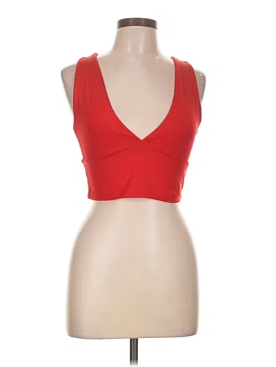 Pre-owned Assorted Brands Tank Top Red Plunge Neckline Tops
