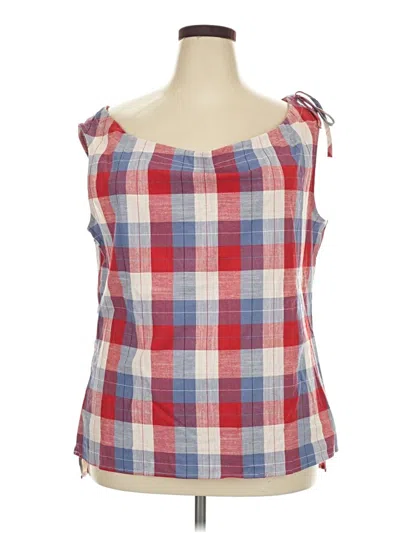 Pre-owned Assorted Brands Tank Top Red Square Neckline Tops