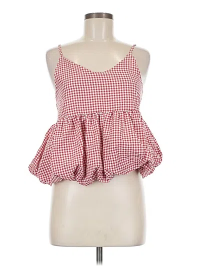 Pre-owned Assorted Brands Tank Top Red Strapless Neckline Tops