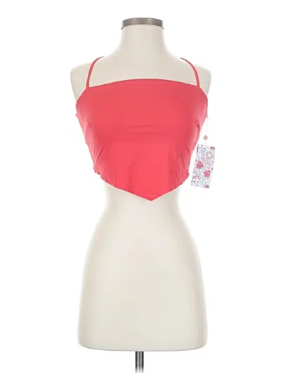 Pre-owned Assorted Brands Tank Top Red Strapless Neckline Tops