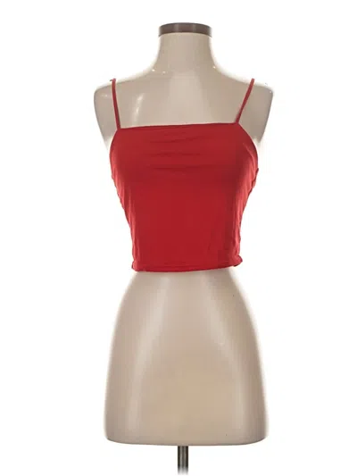 Pre-owned Assorted Brands Tank Top Red Strapless Neckline Tops
