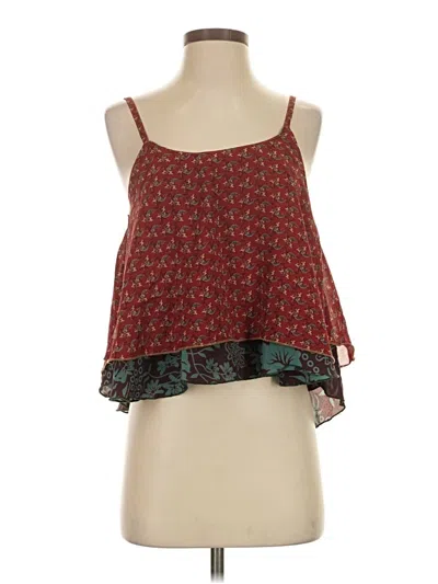 Pre-owned Assorted Brands Tank Top Red Strapless Neckline Tops