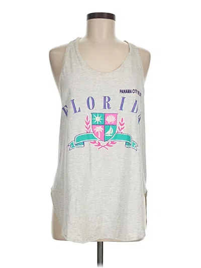 Pre-owned Assorted Brands Tank Top Silver Halter Neckline Tops