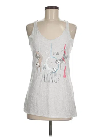 Pre-owned Assorted Brands Tank Top Silver Halter Neckline Tops