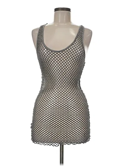 Pre-owned Assorted Brands Tank Top Silver Halter Neckline Tops