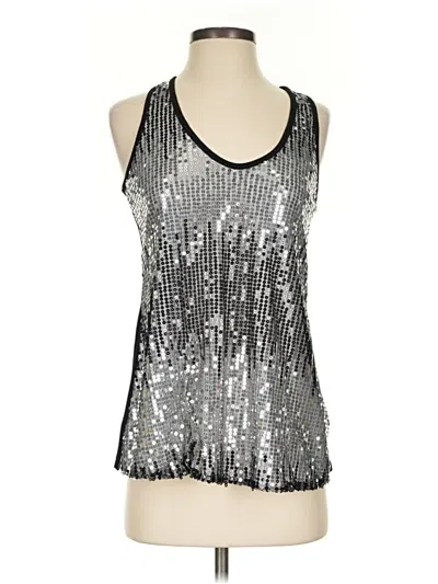 Pre-owned Assorted Brands Tank Top Silver Halter Neckline Tops
