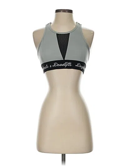 Pre-owned Assorted Brands Tank Top Silver Halter Neckline Tops