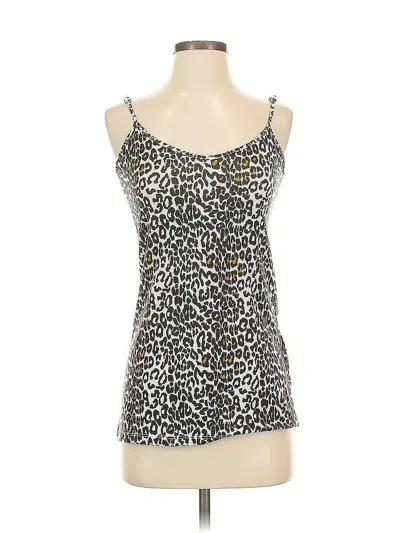 Pre-owned Assorted Brands Tank Top Silver Strapless Neckline Tops