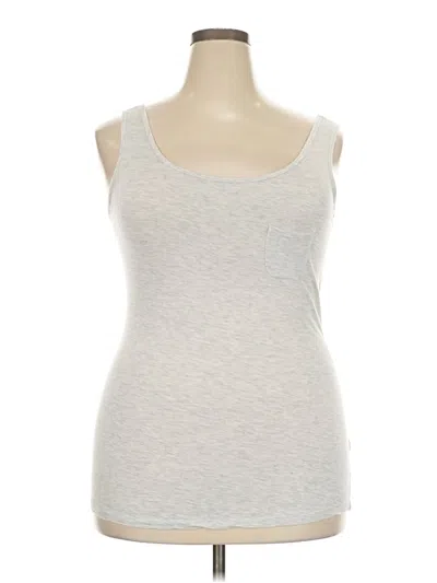 Pre-owned Assorted Brands Tank Top Silver Strapless Neckline Tops