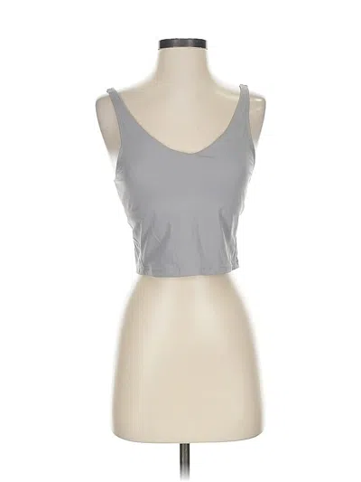 Pre-owned Assorted Brands Tank Top Silver Strapless Neckline Tops