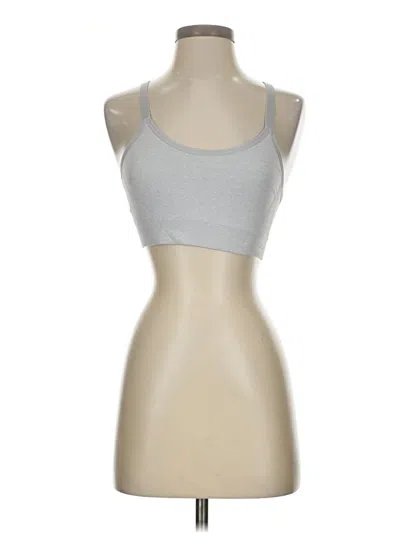 Pre-owned Assorted Brands Tank Top Silver Strapless Neckline Tops