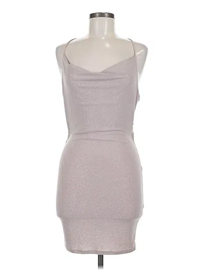 Pre-owned Assorted Brands Tank Top Silver Strapless Neckline Tops