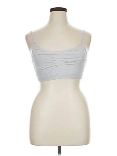 Pre-owned Assorted Brands Tank Top Silver Strapless Neckline Tops