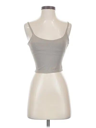 Pre-owned Assorted Brands Tank Top Silver Strapless Neckline Tops