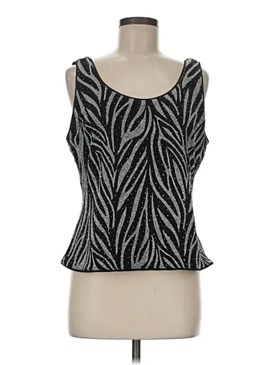 Pre-owned Assorted Brands Tank Top Silver Strapless Neckline Tops