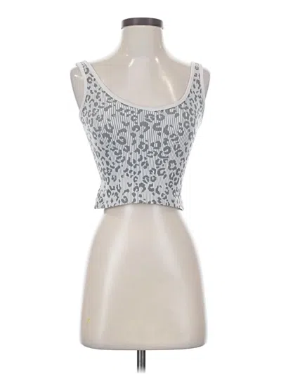 Pre-owned Assorted Brands Tank Top Silver Strapless Neckline Tops