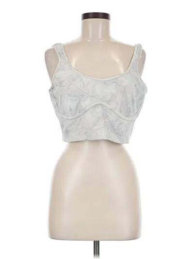 Pre-owned Assorted Brands Tank Top Silver Strapless Neckline Tops