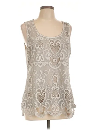 Pre-owned Assorted Brands Tank Top Silver Sweetheart Neckline Tops