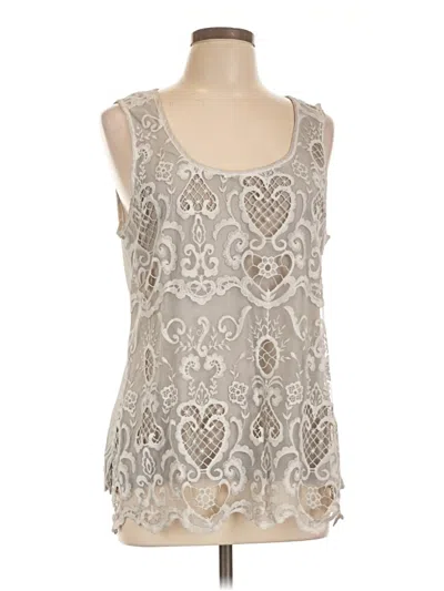 Pre-owned Assorted Brands Tank Top Silver Sweetheart Neckline Tops