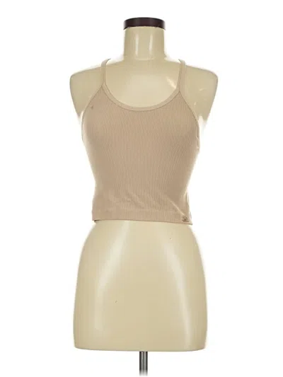 Pre-owned Assorted Brands Tank Top Tan Halter Neckline Tops