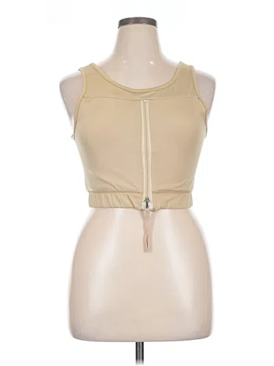 Pre-owned Assorted Brands Tank Top Tan Halter Neckline Tops