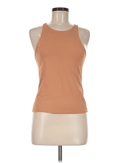 Pre-owned Assorted Brands Tank Top Tan Halter Neckline Tops