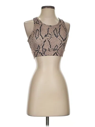 Pre-owned Assorted Brands Tank Top Tan Halter Neckline Tops