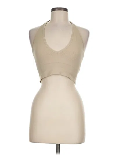 Pre-owned Assorted Brands Tank Top Tan Halter Neckline Tops
