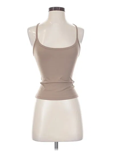 Pre-owned Assorted Brands Tank Top Tan Halter Neckline Tops