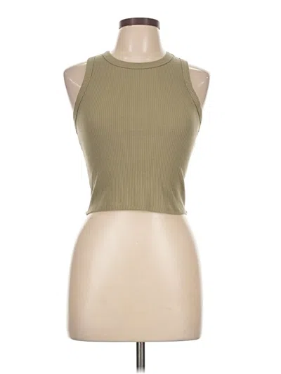 Pre-owned Assorted Brands Tank Top Tan Halter Neckline Tops In Brown
