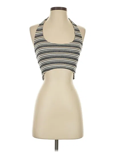Pre-owned Assorted Brands Tank Top Tan Halter Neckline Tops In Brown