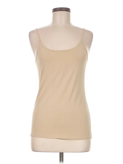 Pre-owned Assorted Brands Tank Top Tan Halter Neckline Tops In Brown