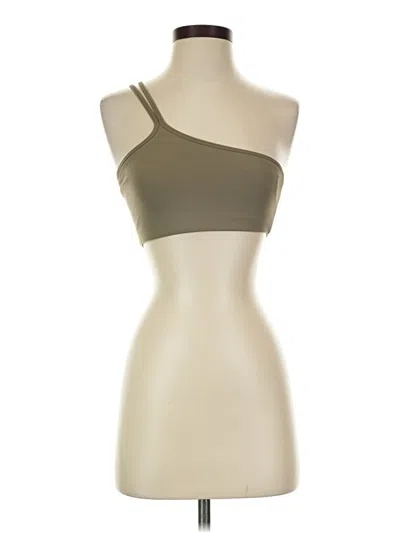 Pre-owned Assorted Brands Tank Top Tan One Shoulder Neckline Tops