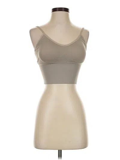 Pre-owned Assorted Brands Tank Top Tan Strapless Neckline Tops