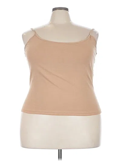Pre-owned Assorted Brands Tank Top Tan Strapless Neckline Tops