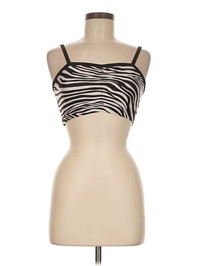 Pre-owned Assorted Brands Tank Top Tan Strapless Neckline Tops